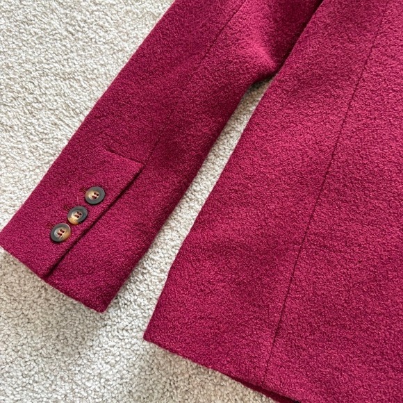 Boden Marylebone Textured Blazer Womens 4 Burgundy Red Classy Professional - Picture 9 of 10